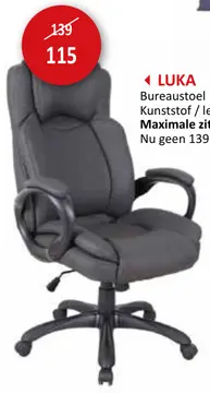 Aanbieding: Bureaustoel Luka antraciet