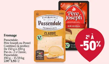Offre: Fromage Passendale, Père Joseph ou Postel
