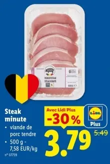 Offre: Steak minute