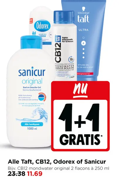 Aanbieding: Taft, CB12, Odorex of Sanicur