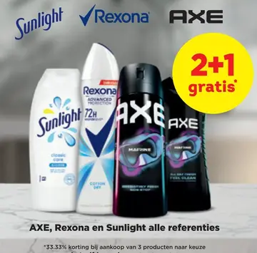 Aanbieding: AXE, Rexona en Sunlight alle referenties