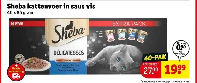 Aanbieding: Sheba Kattenvoer in saus Vis