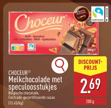 Promotie: Melkchocolade met speculoosstukjes