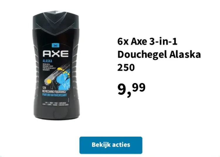 Aanbieding: Axe 3-in-1 Douchegel Alaska