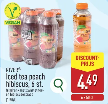 Promotie: Iced tea peach hibiscus
