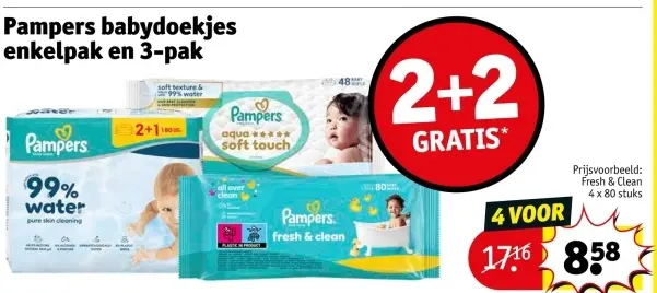 Aanbieding: Pampers babydoekjes