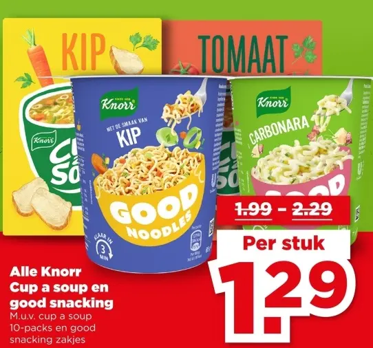 Aanbieding: Knorr Cup a soup en good snacking