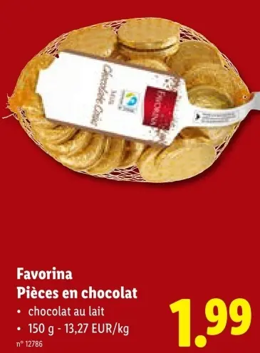 Offre: Pièces en chocolat