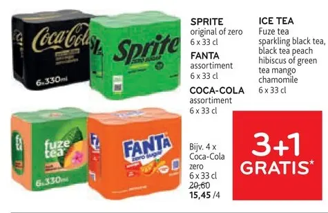 Promotie: Coca-Cola, Sprite, Fanta, Ice Tea