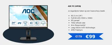 Aanbieding: AOC P2 24P2Q