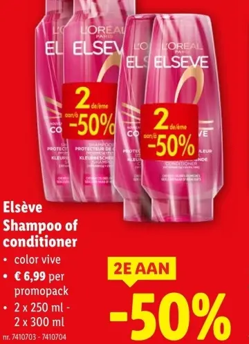 Promotie: Elsève Shampoo of conditioner
