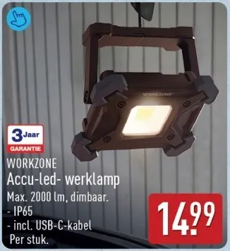 Aanbieding: Accu-led- werklamp