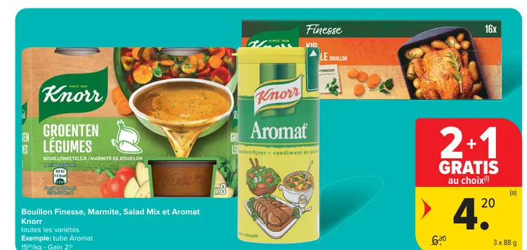 Offre: Bouillon Finesse, Marmite, Salad Mix et Aromat