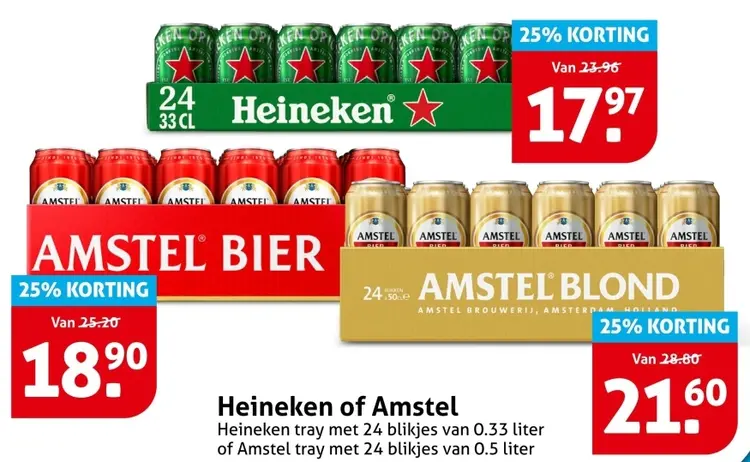 Aanbieding: Heineken or Amstel