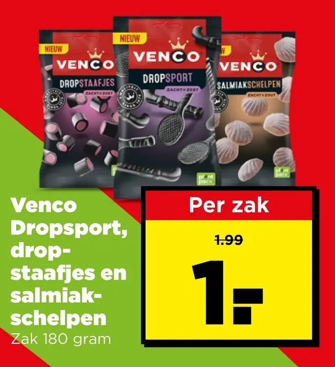Aanbieding: Dropsport, dropstaafjes en salmiakschelpen