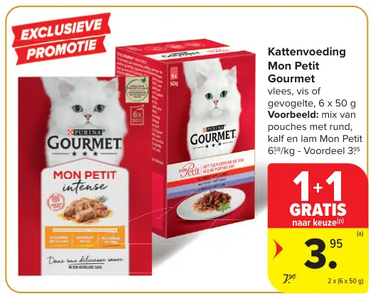 Promotie: Kattenvoeding Mon Petit Gourmet