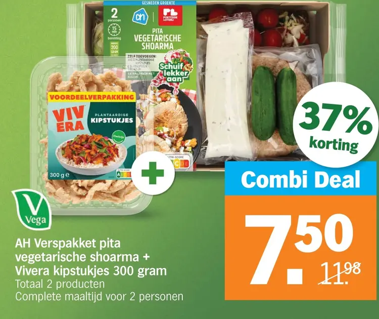 Aanbieding: Verspakket pita vegetarische shoarma + Vivera kipstukjes