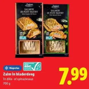Aanbieding: Zalm in bladerdeeg