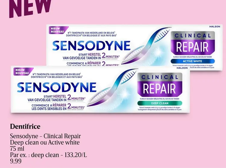 Offre: Dentifrice Sensodyne - Clinical Repair