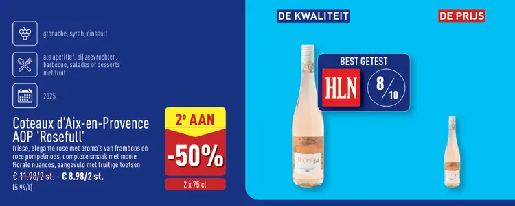Promotie: Coteaux d'Aix-en-Provence AOP 'Rosefull'