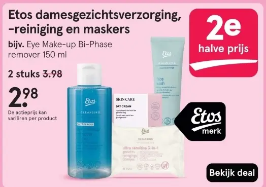 Aanbieding: Damesgezichtsverzorging, reiniging en maskers