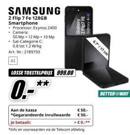 Aanbieding: SAMSUNG Z Flip 7 Fe 128GB Smartphone