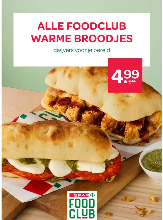 Aanbieding: Alle FOODCLUB warme broodjes