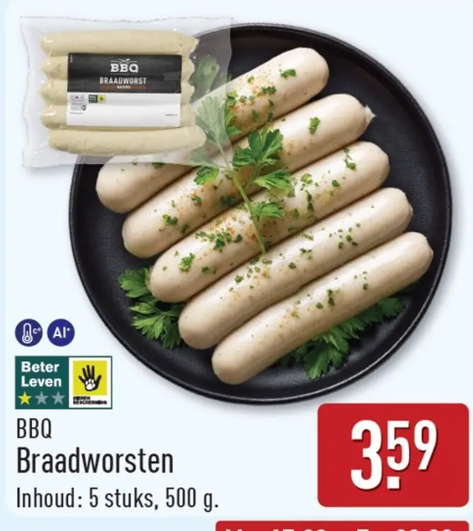 Aanbieding: BBQ Braadworsten