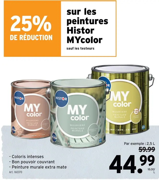 Offre: Peintures MYcolor