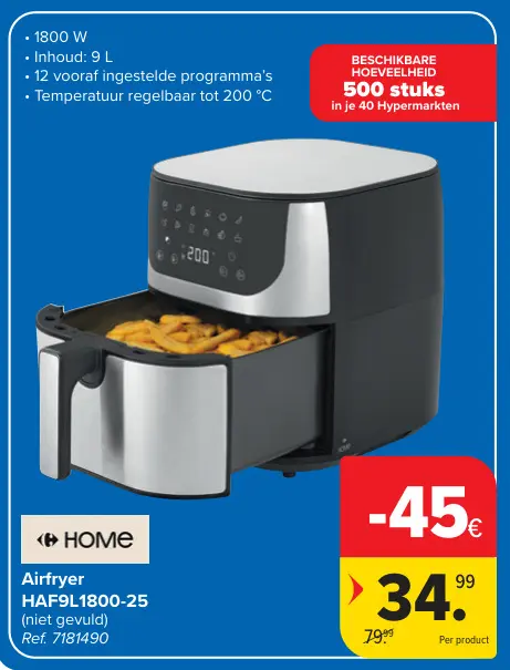 Promotie: Airfryer HAF9L1800-25