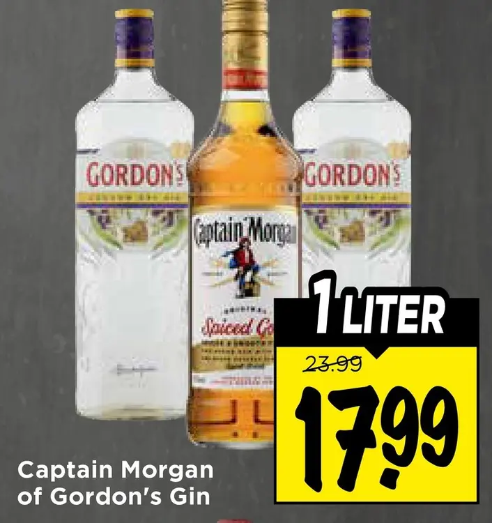 Aanbieding: Captain Morgan or Gordon's Gin