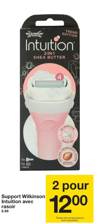 Offre: Support Wilkinson Intuition avec rasoir