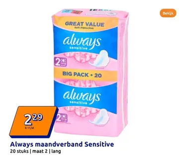 Aanbieding: Always maandverband Sensitive