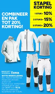 Aanbieding: WITTE WERKKLEDING