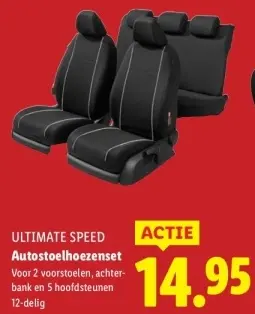 Aanbieding: ULTIMATE SPEED Autostoelhoezenset