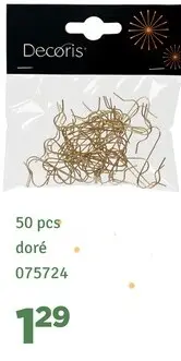 Offre: Decoris Attaches boules doré