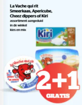 Promotie: Smeerkaas, Apericube, Cheez dippers of Kiri