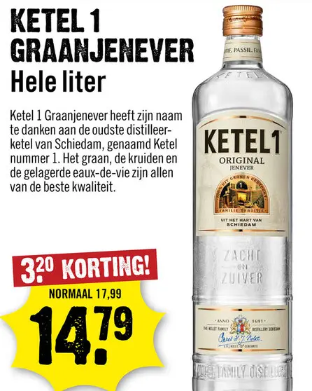 Aanbieding: Ketel 1 Graanjenever 100 cl