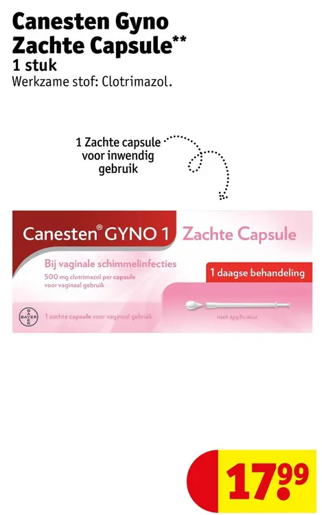 Aanbieding: Canesten Gyno Zachte Capsule