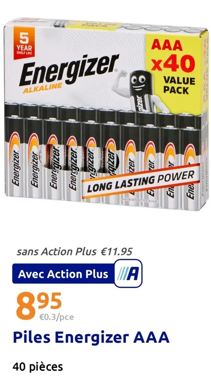 Offre: Energizer Piles AAA