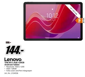 Aanbieding: Lenovo TAB M11 4GB 128GB Android Tablet