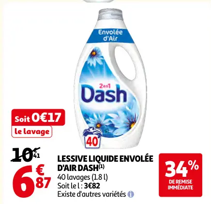 Promotie: Lessive liquide envolée d'air