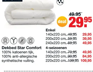 Aanbieding: Dekbed Star Comfort