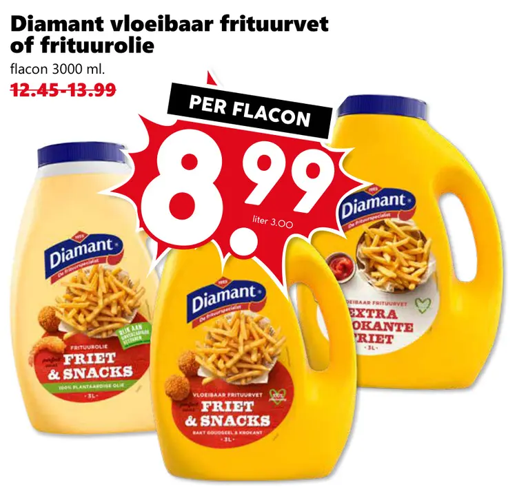 Aanbieding: vloeibaar frituurvet of frituurolie