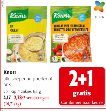 Promotie: Knorr alle soepen in poeder of brik