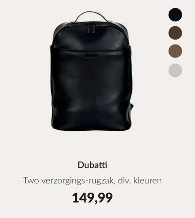 Aanbieding: Two verzorgings-rugzak