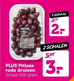Aanbieding: PLUS Pitloze rode druiven
