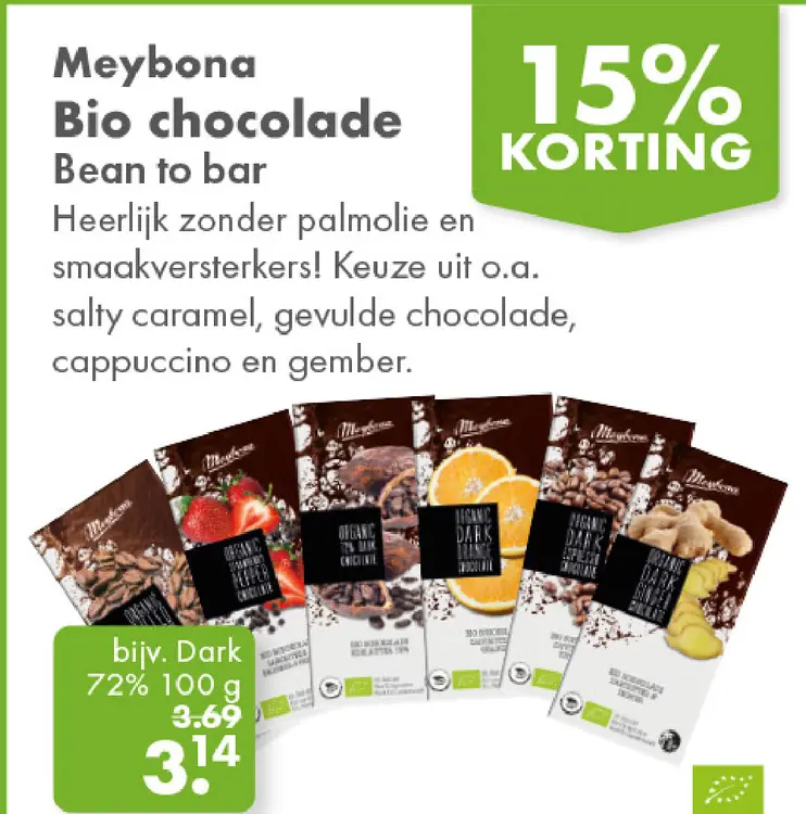 Aanbieding: Meybona Bio chocolade