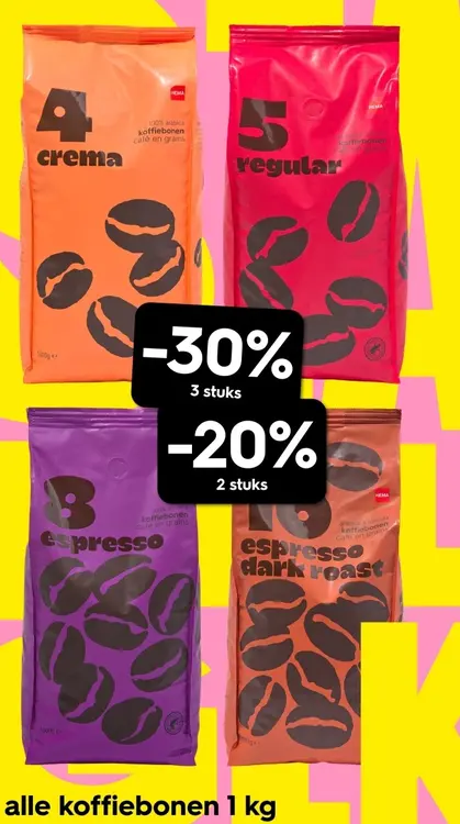 Aanbieding: Alle kofiebonen 1kg