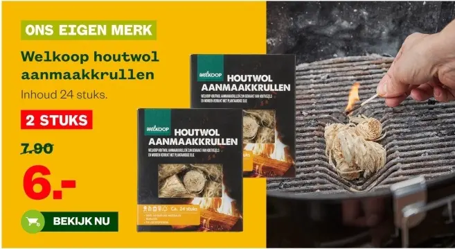 Aanbieding: Houtwol aanmaakkrullen